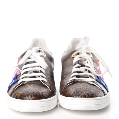 Louis Vuitton Calfskin Monogram LV Black Heart Sneakers 38.5 Cacao 2 of 9