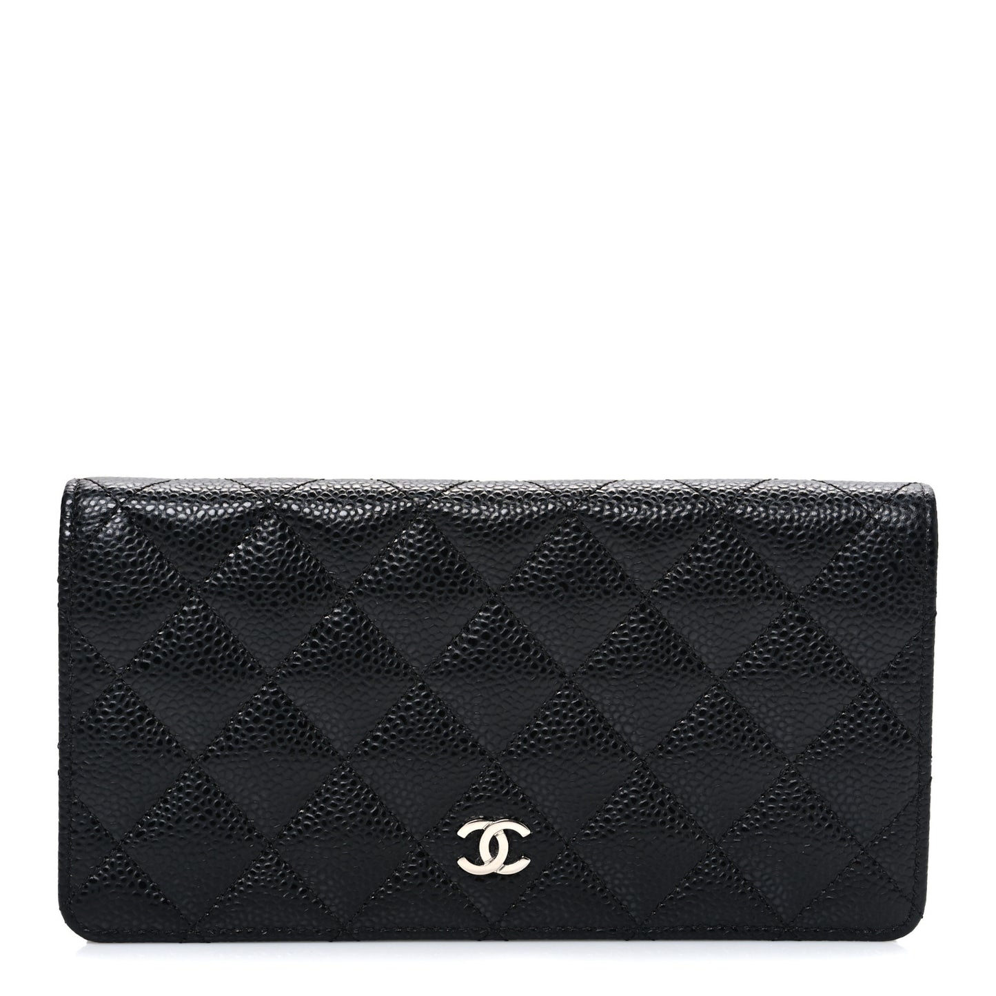 Caviar Quilted Yen Wallet Black