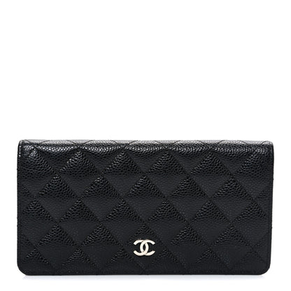 Chanel Caviar Quilted Yen Wallet Black 1 of 8