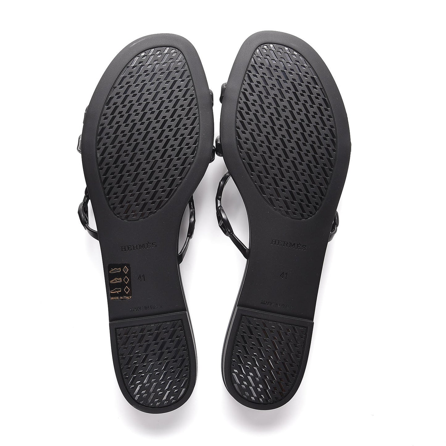 Rubber Chaine d'Ancre Rivage Sandals 41 Black