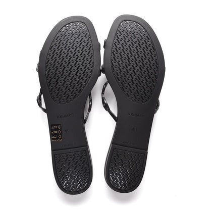 Hermes Rubber Chaine d'Ancre Rivage Sandals 41 Black 5 of 6