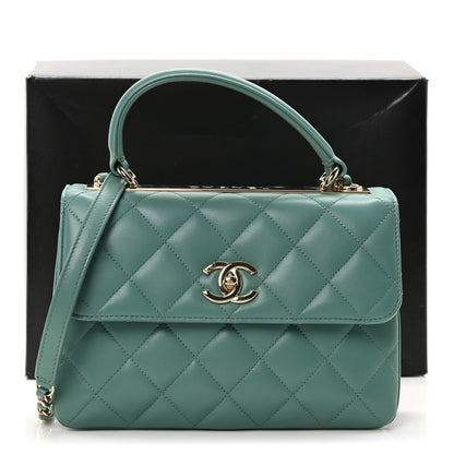 Chanel Lambskin Quilted Small Trendy CC Flap Dual Handle Bag Light Green 11 of 11