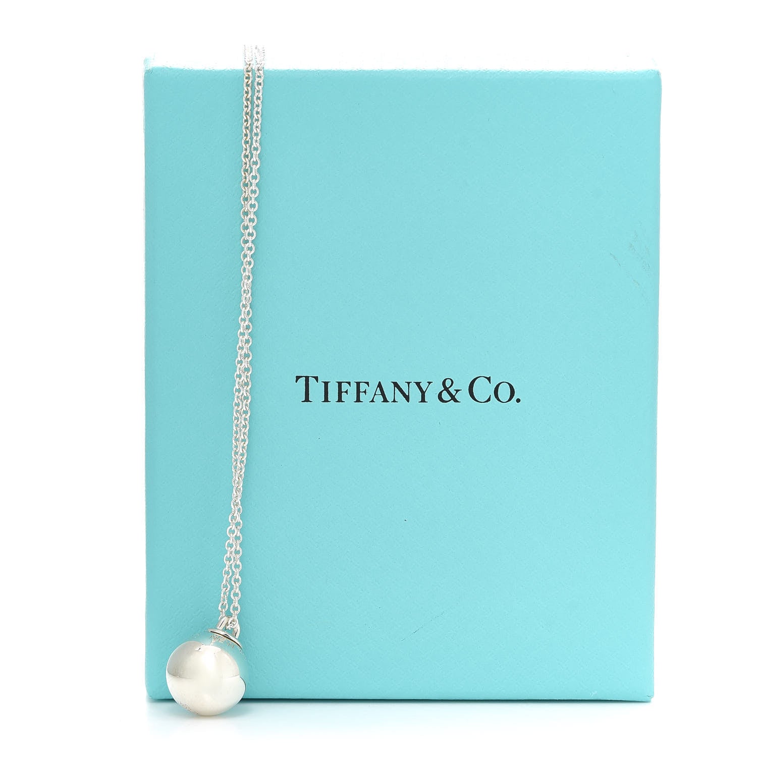 Tiffany Sterling Silver 12.75mm HardWear Ball Pendant Necklace 6 of 6