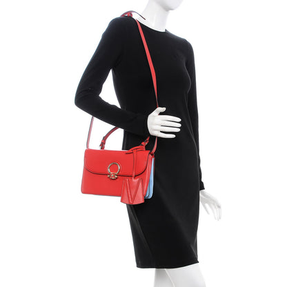 Versace Calfskin Small DV One Red Blue 2 of 10