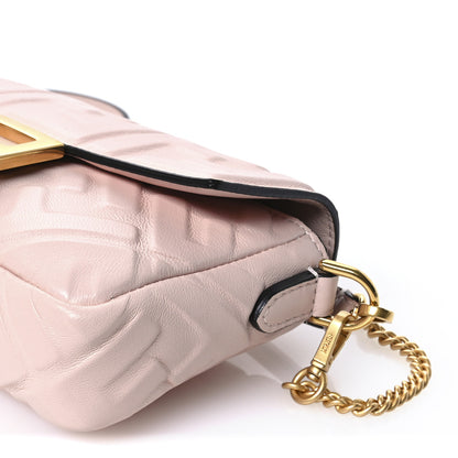 Fendi Nappa FF 1974 Embossed Mini Baguette Rosa Quarzo 10 of 11