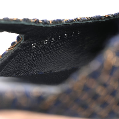 Chanel Tweed Grosgrain Cap Toe CC Slingback Flats  40 Blue Gold 9 of 14