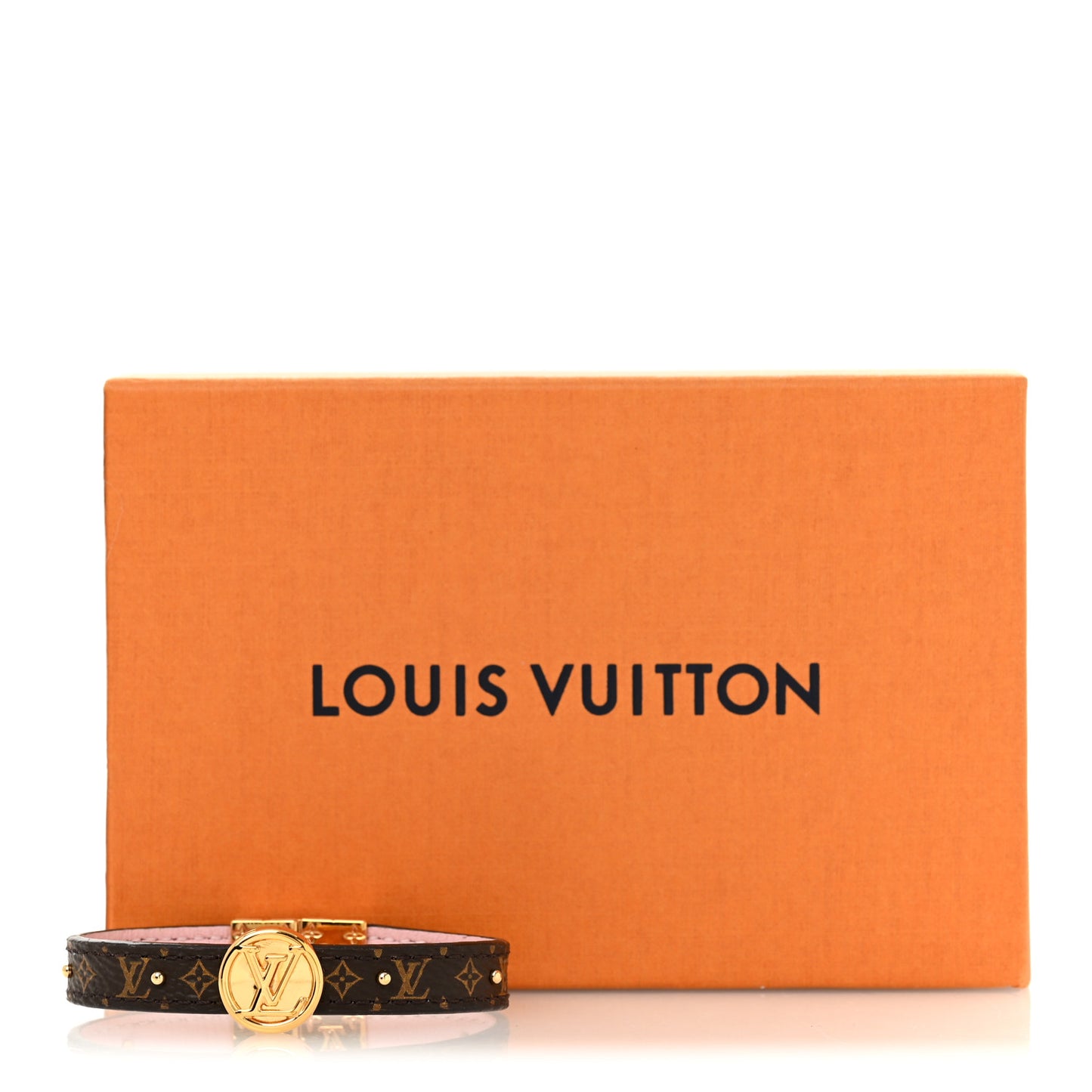 Monogram LV Circle Reversible Bracelet Rose Ballerine