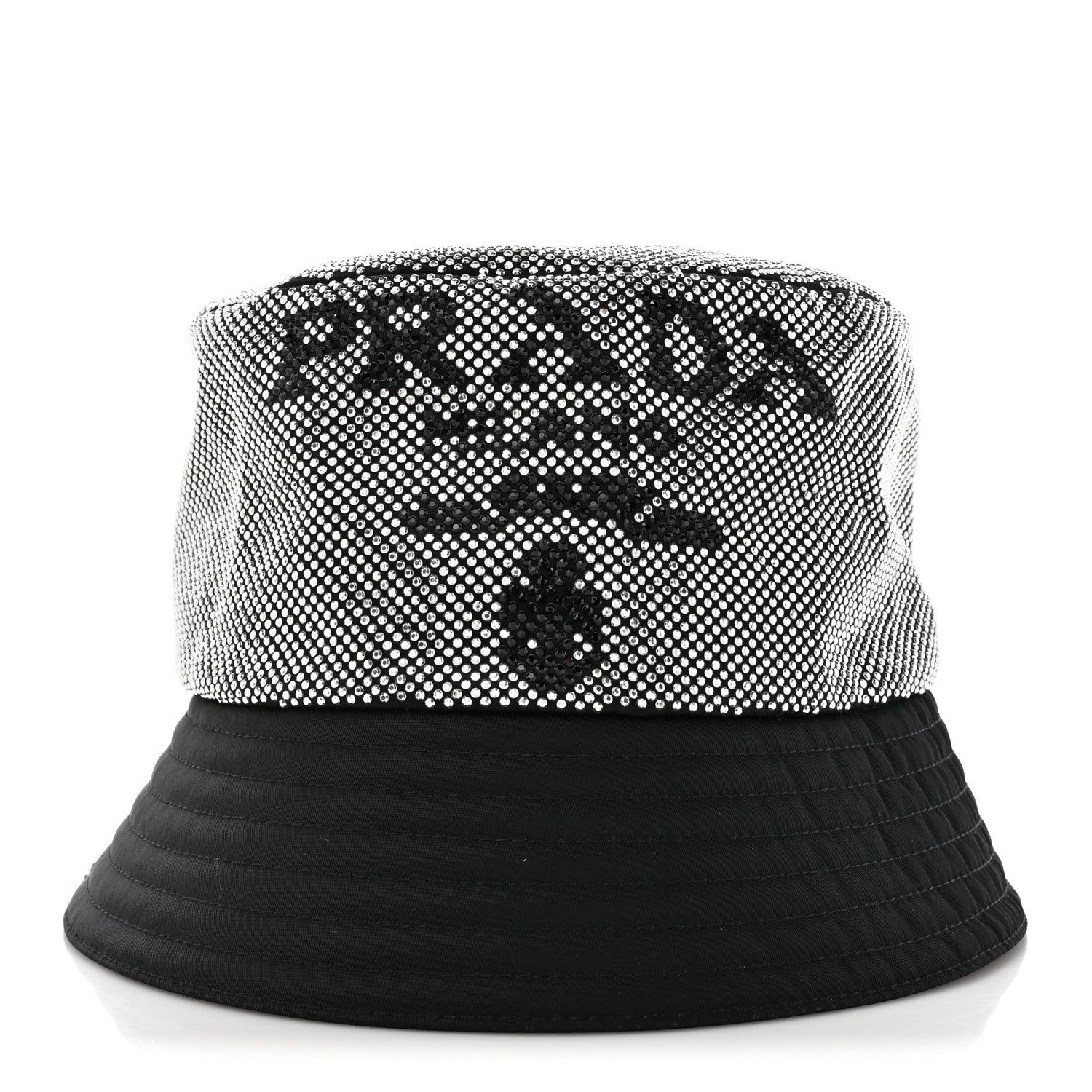 Prada Crystal Tessuto Bucket Hat L Black Acciaio 3 of 8