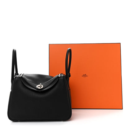 Hermes Taurillon Clemence Lindy 26 Black 11 of 11