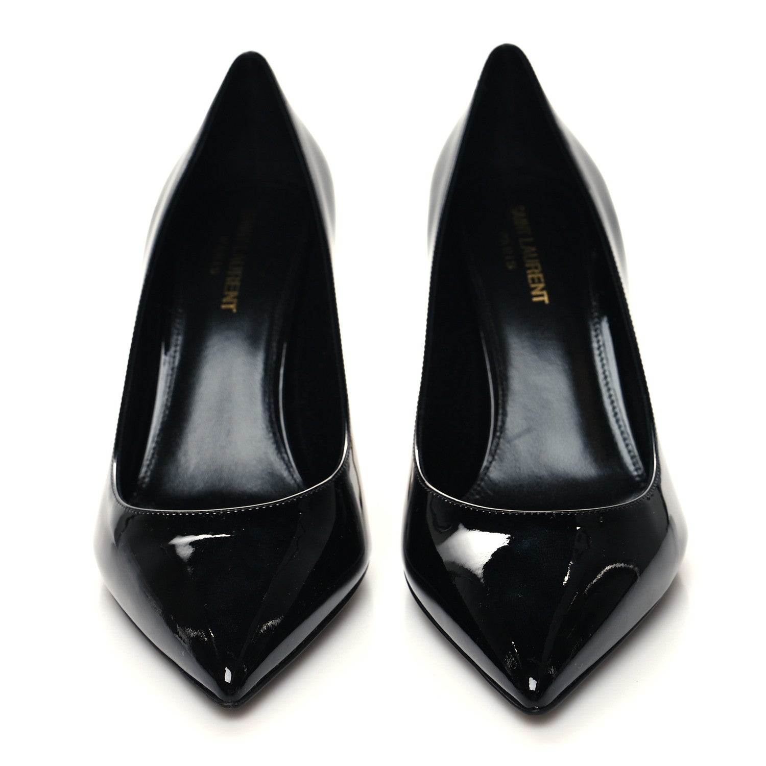 Saint Laurent Patent Calfskin Opyum 85 Pumps 39.5 Black Gold 2 of 8