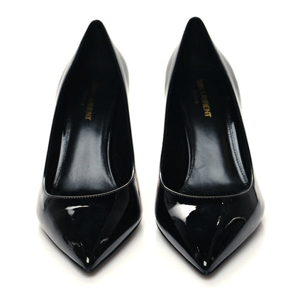 Saint Laurent Patent Calfskin Opyum 85 Pumps 39.5 Black Gold 2 of 8