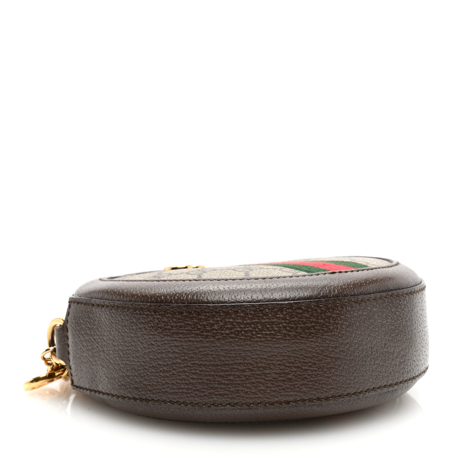 Gucci GG Supreme Monogram Web Mini Ophidia Round Shoulder Bag Brown 4 of 11