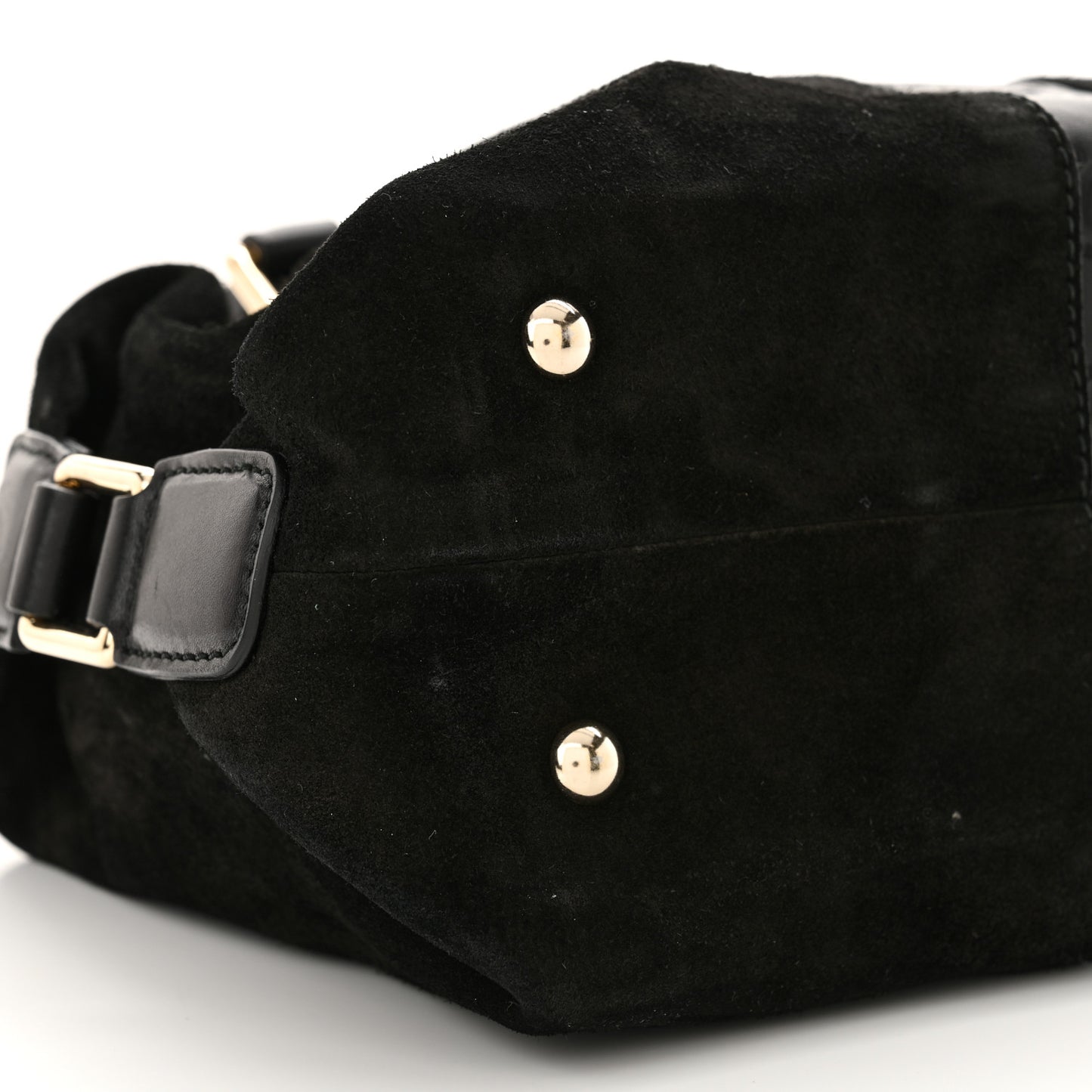 Suede Guccissima Small Boston Black