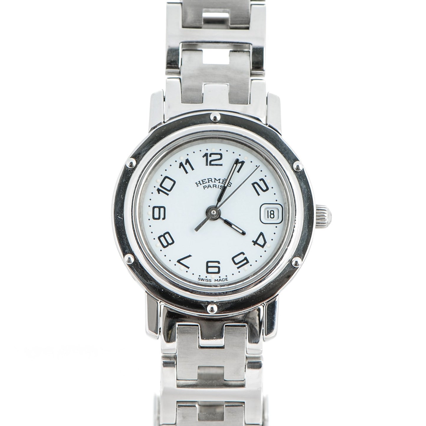 Stainless Steel 24mm Clipper Quartz Watch White