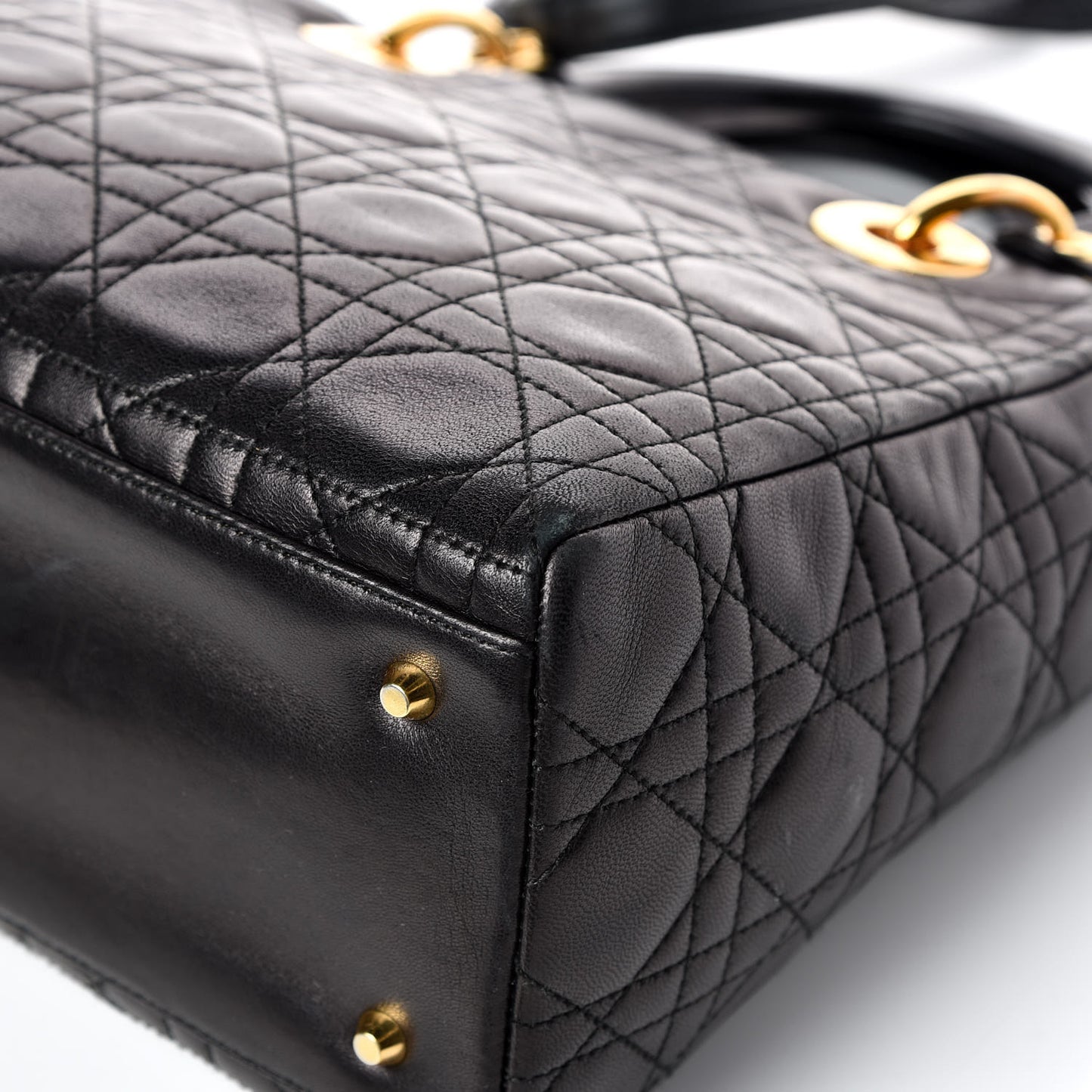 Lambskin Cannage Medium Lady Dior Black