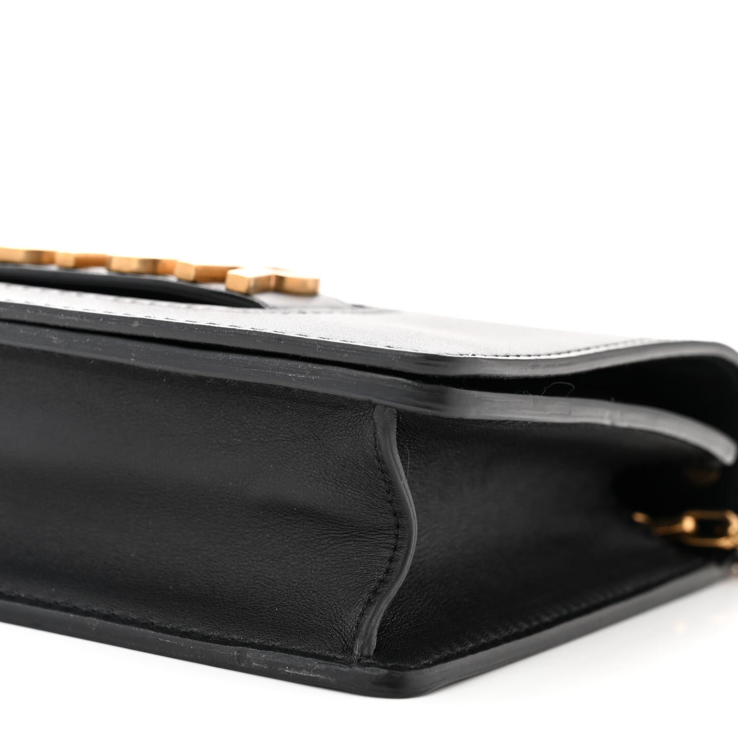 Calfskin J'Adior Chain Flap Bag Black