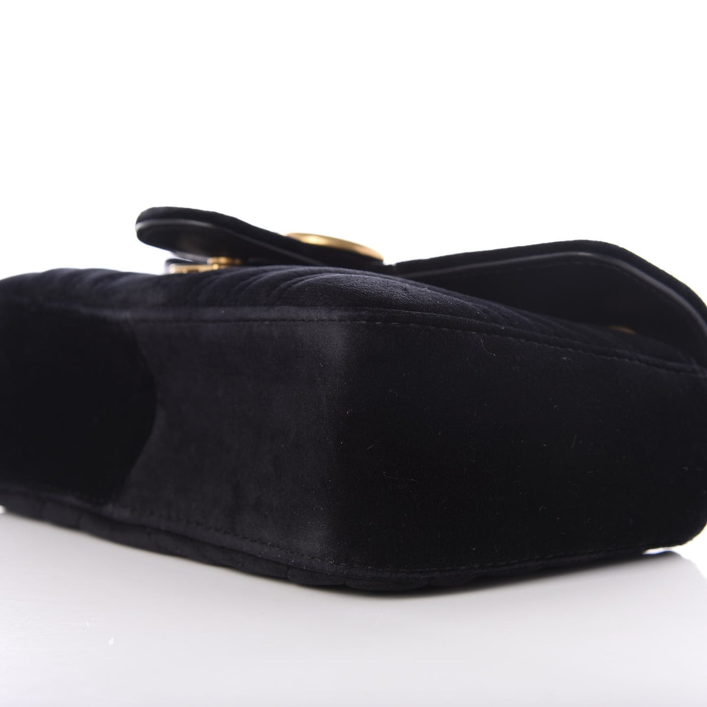 Velvet Matelasse Mini GG Marmont Shoulder Bag Black