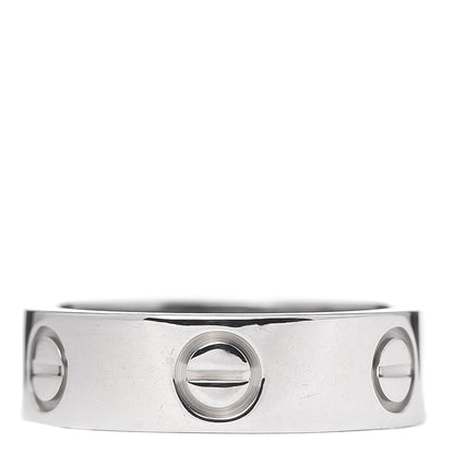 Cartier 18K White Gold 5.5mm LOVE Ring 50 5.25 3 of 4