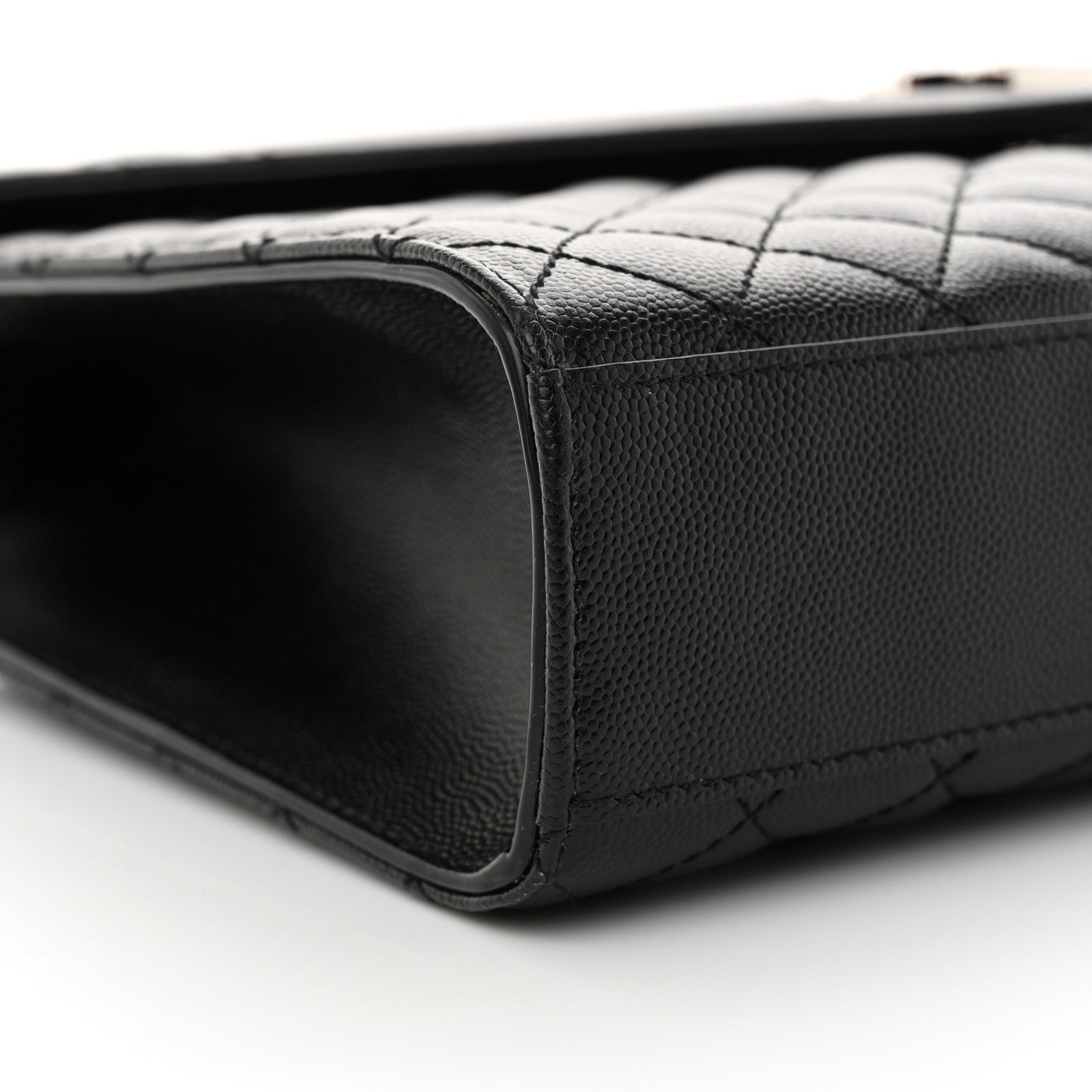 Saint Laurent Grain De Poudre Textured Mixed Matelasse Large Triquilt Monogram Satchel Black 9 of 11