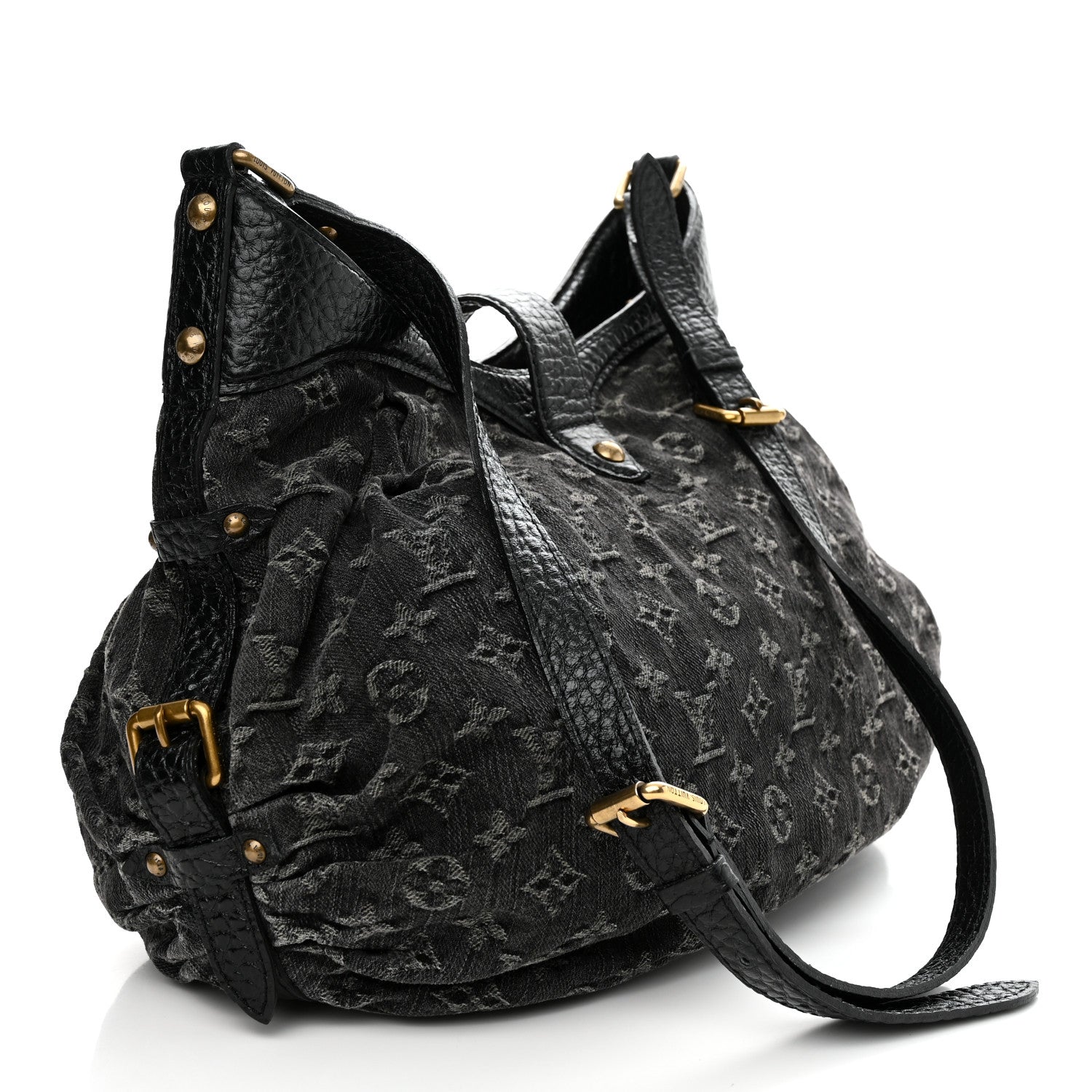 Louis Vuitton LOUIS VUITTON Denim Mahina XS Black 3 of 10