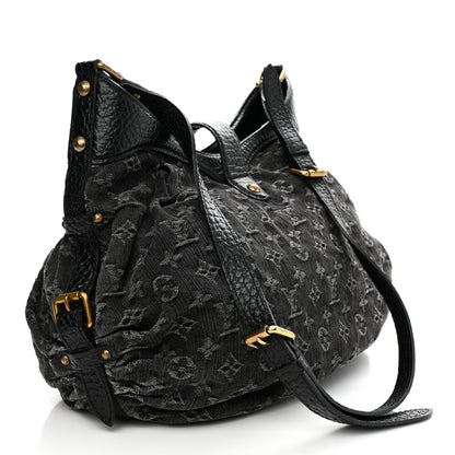 Louis Vuitton LOUIS VUITTON Denim Mahina XS Black 3 of 10