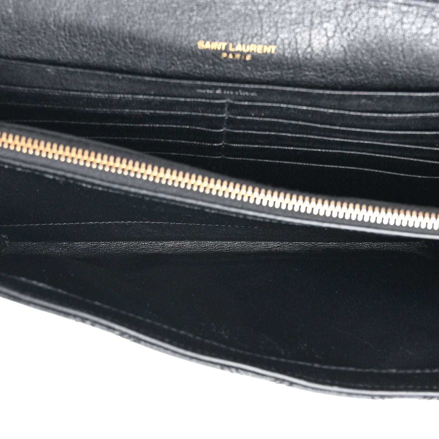 Lambskin Diamond Quilted Becky Chain Wallet Black