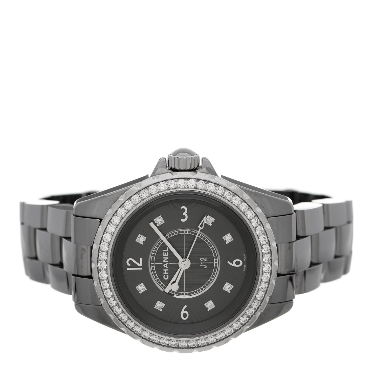 Titanium Ceramic Diamond Bezel 33mm J12 Quartz Watch