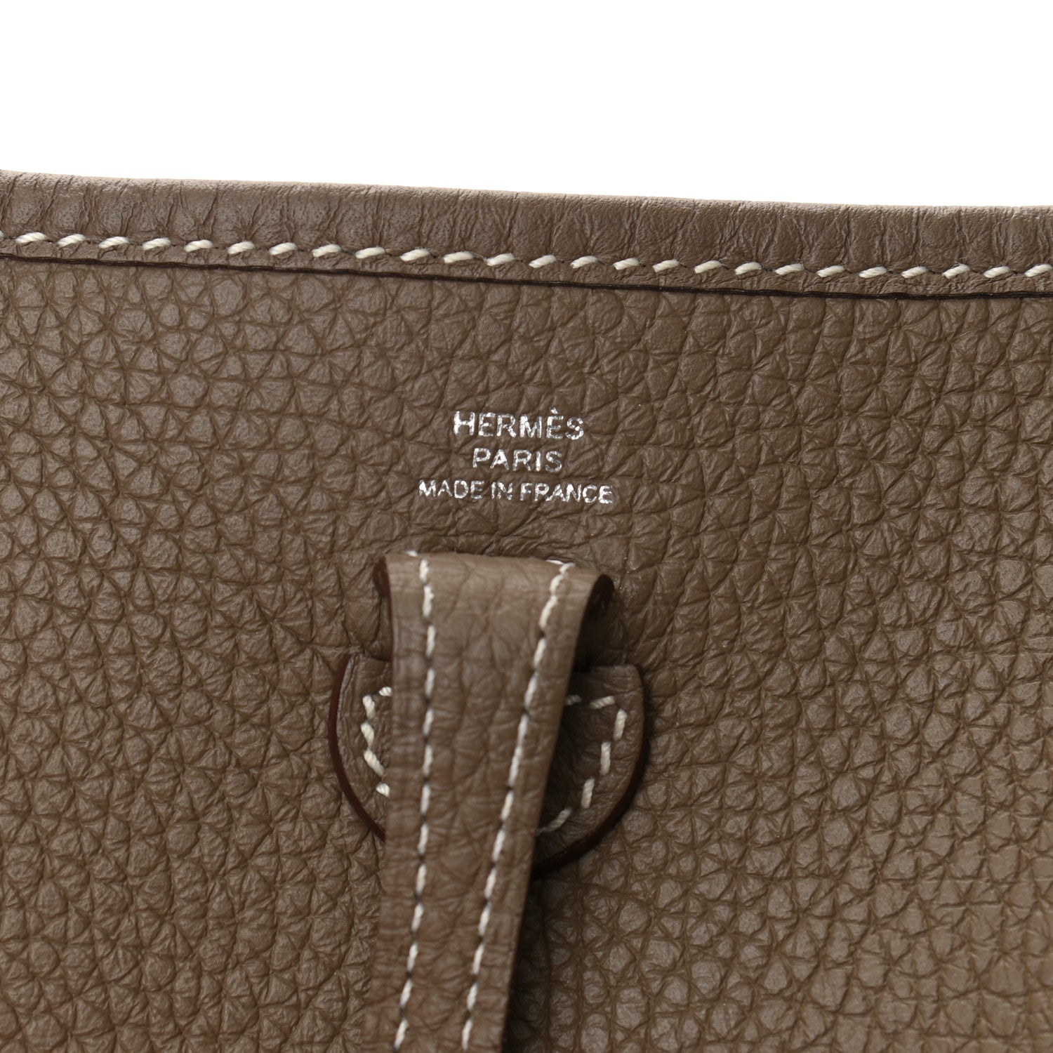 Hermes Taurillon Clemence Amazone Evelyne TPM Etoupe Bleu Indigo 5 of 9