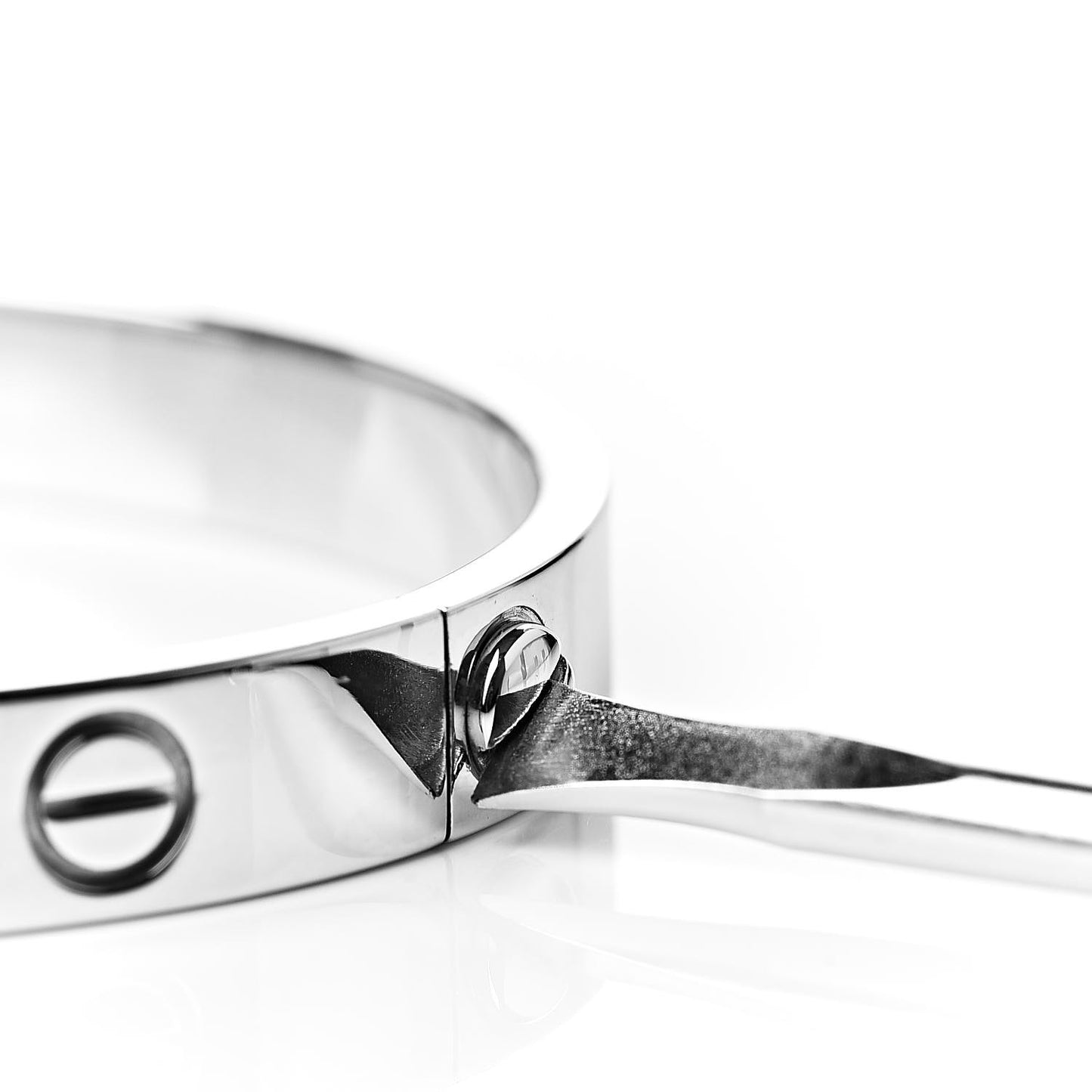 18K White Gold LOVE Bracelet 16