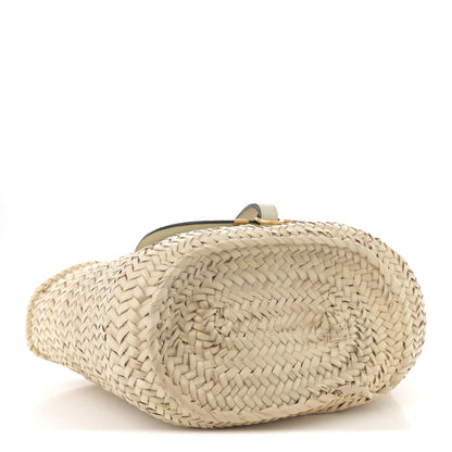 Chloe Raffia Grain Calfskin Medium Marcie Basket White 3 of 14