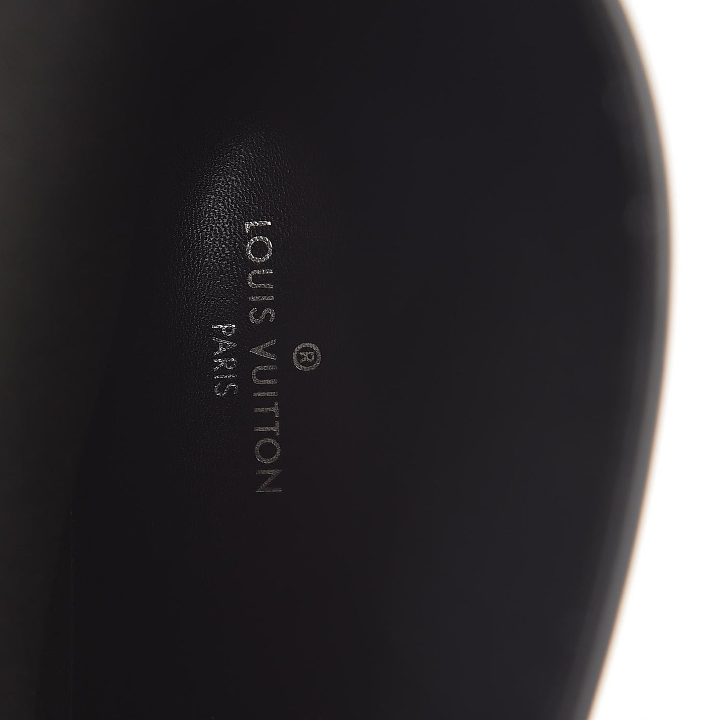 Rubber Embossed Monogram Drops Flat Half Boots 40 Black