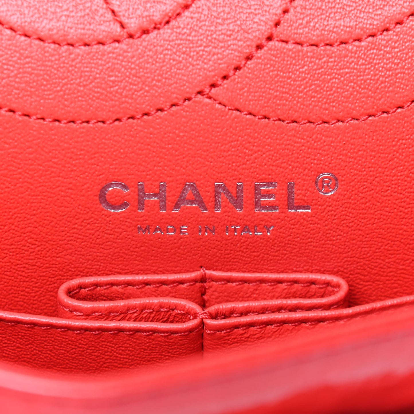 Aged Glazed Calfskin Quilted 2.55 Reissue 225 Flap Red