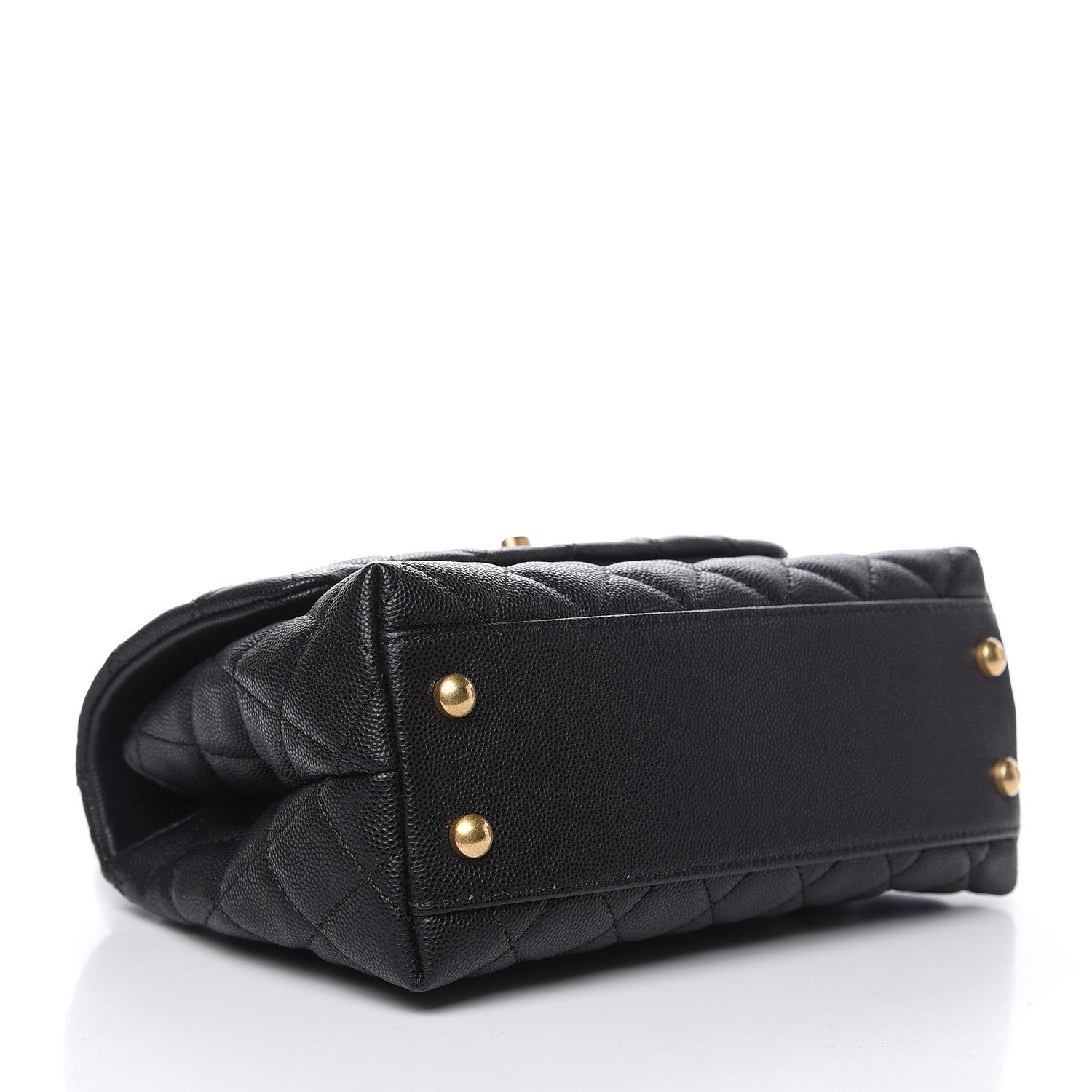 Chanel Caviar Lizard Embossed Quilted Mini Coco Handle Flap Black 4 of 11