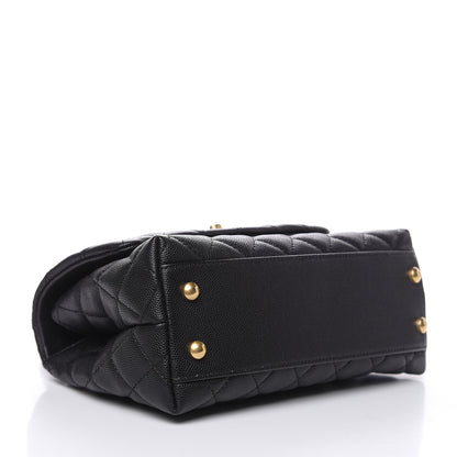 Chanel Caviar Lizard Embossed Quilted Mini Coco Handle Flap Black 4 of 11
