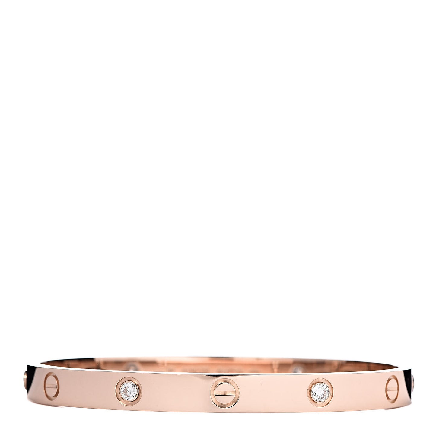 18K Pink Gold 4 Diamond LOVE Bracelet 18