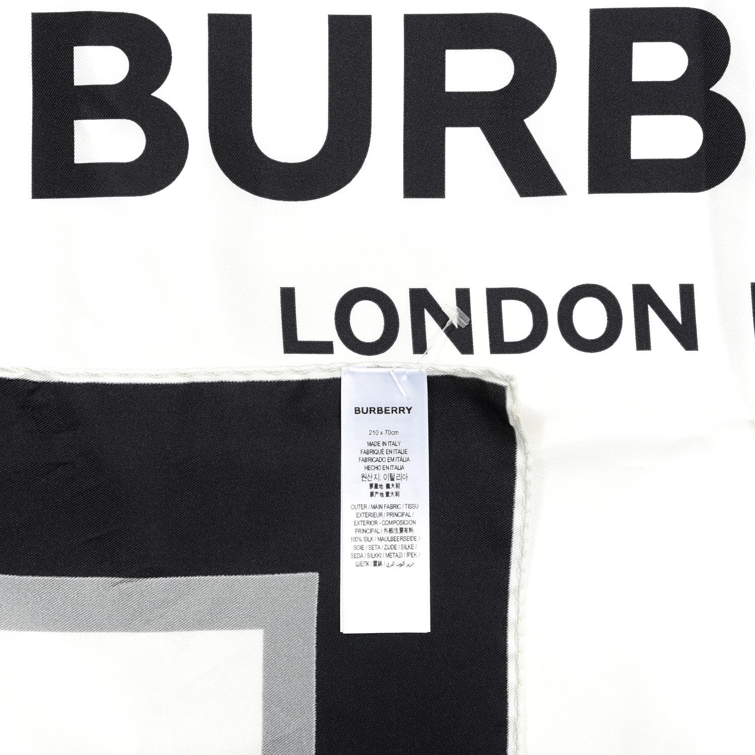 Burberry Silk Montage Print Scarf Monochrome 5 of 5