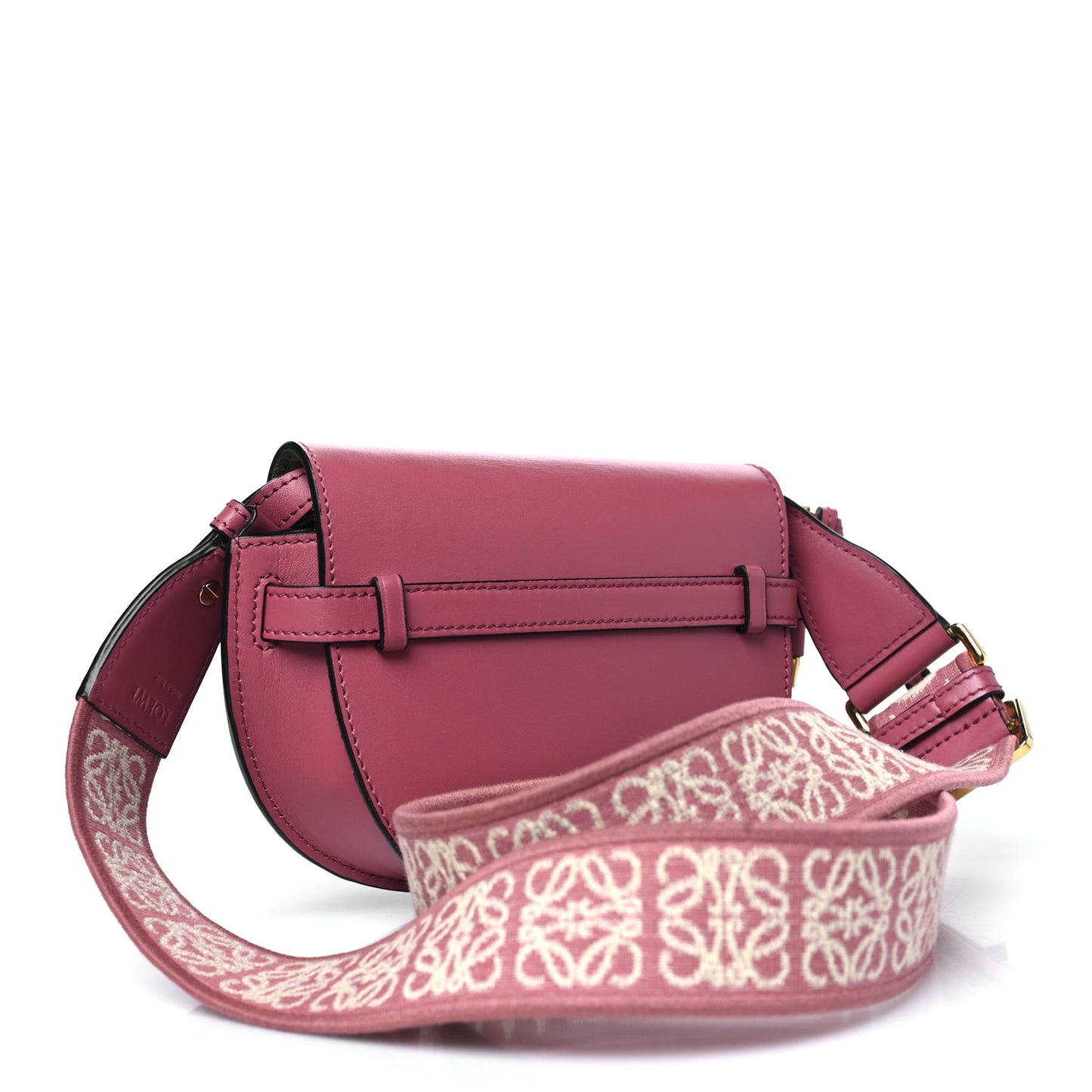 Calfskin Jacquard Mini Gate Dual Bag Plumrose