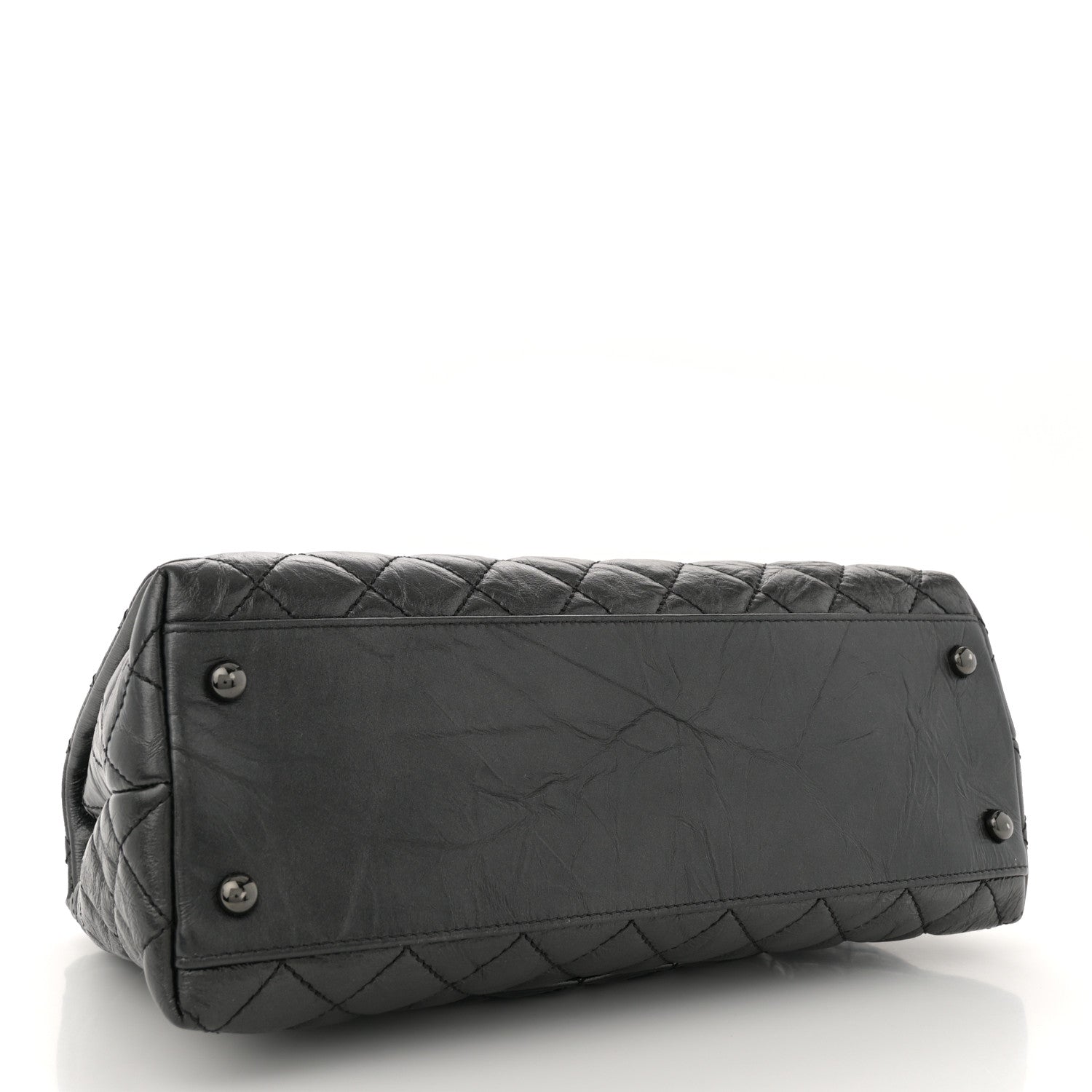 Chanel Aged Calfskin Quilted Small Coco Handle Flap So Black 4 of 10