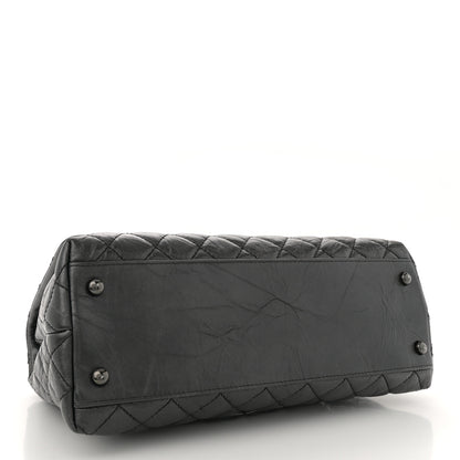 Chanel Aged Calfskin Quilted Small Coco Handle Flap So Black 4 of 10