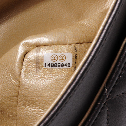 Chanel Lambskin Quilted Jumbo Flap Dark Metallic Grey 9 of 9
