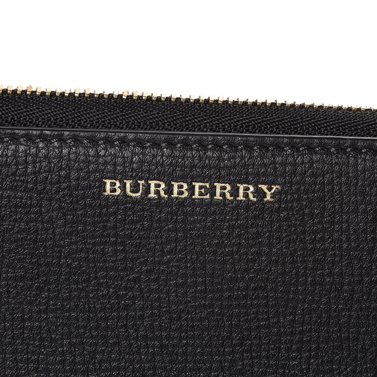 Burberry Calfskin House Check Elmore Zip Around Wallet Black 6 of 8