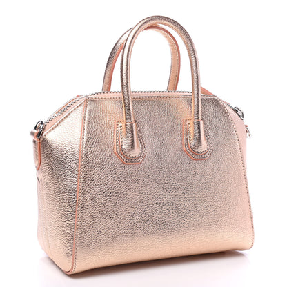 Givenchy Metallic Sugar Goatskin Mini Antigona Light Pink 2 of 4
