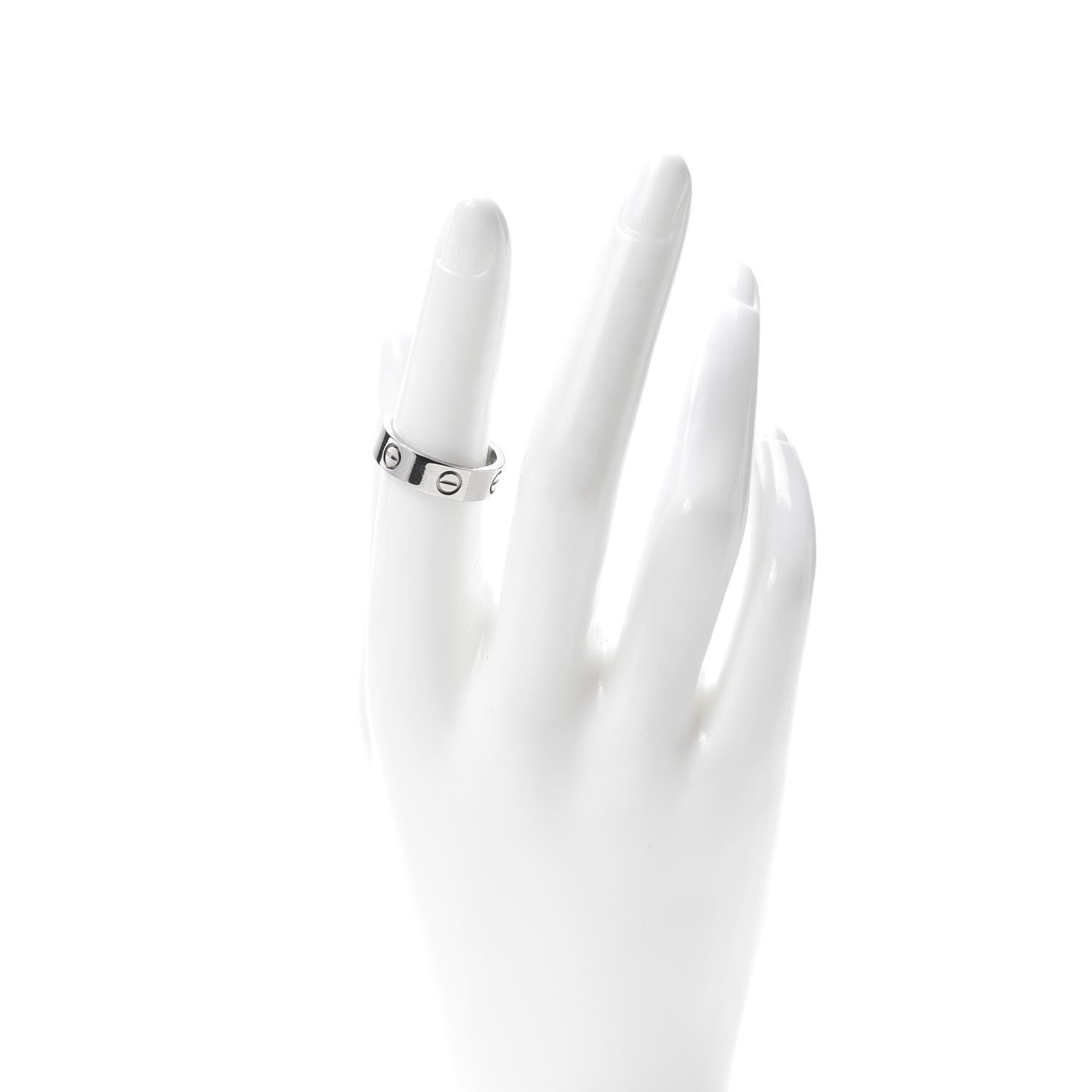 Cartier 18K White Gold 5.5mm LOVE Ring 53 6.25 2 of 6