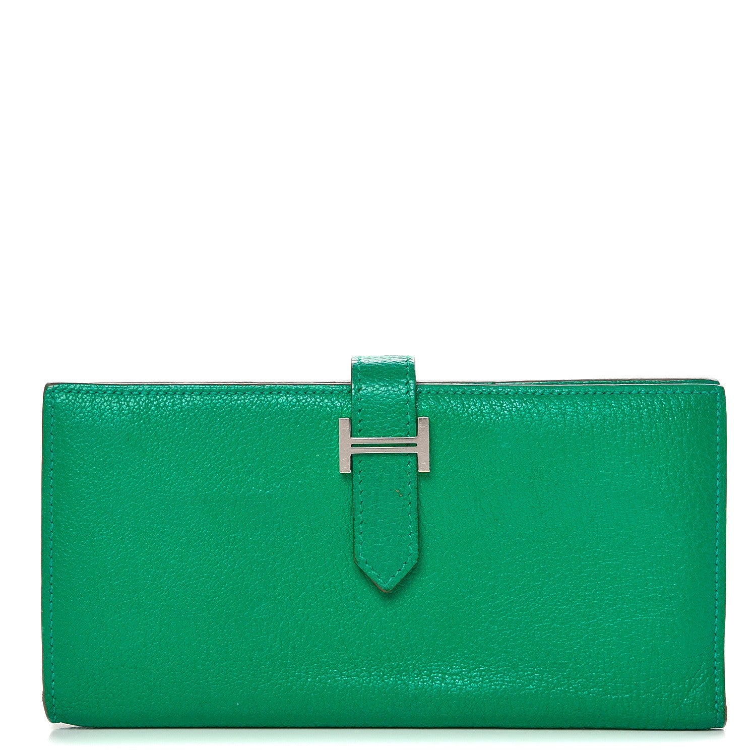 Hermes Chevre Mysore Bearn Gusset Wallet Menthe 1 of 9
