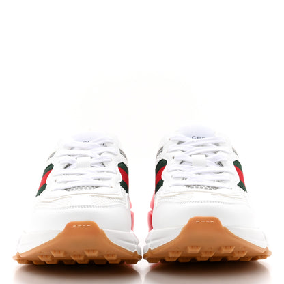 Gucci Lavaredo Eco Fabric Mesh Web Womens Rhyton Reflective Sneakers 36.5 Great White Green Red Silver 2 of 9