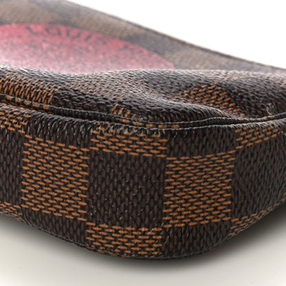 Louis Vuitton Damier Ebene Complice Trunks and Bags Mini Pochette Accessories Red 9 of 10