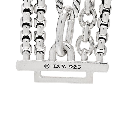 David Yurman Sterling Silver Multi Row Chain Bracelet 4 of 4