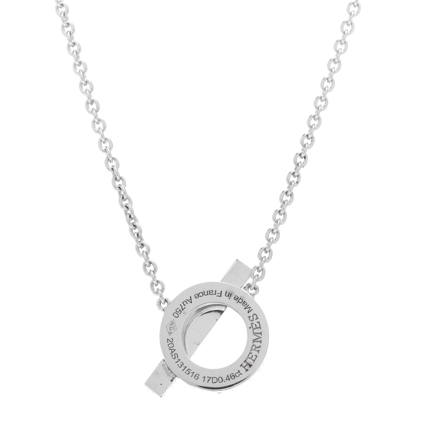 18K White Gold Diamond Finesse Pendant Necklace