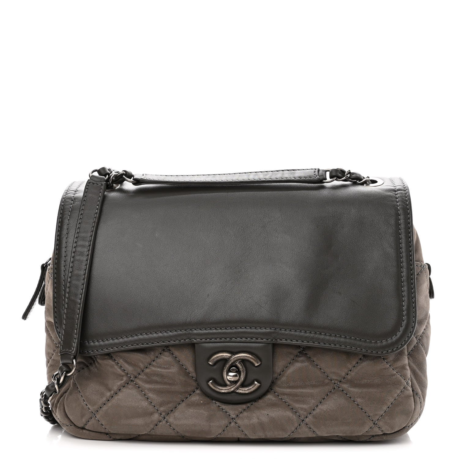 Chanel Iridescent Calfskin In The Mix Flap Dark Grey 1 of 10