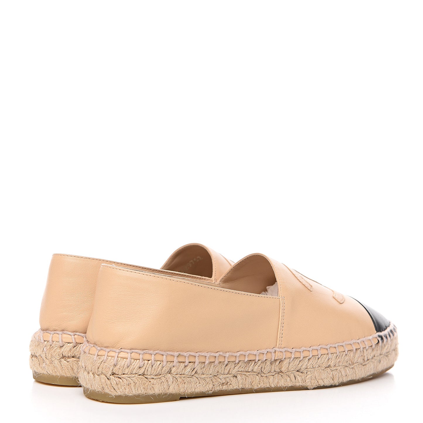 Lambskin CC Espadrilles 37 Beige Black